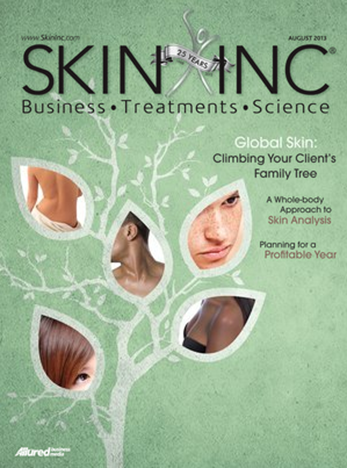 Skin Inc Magazine cover Aug 2013